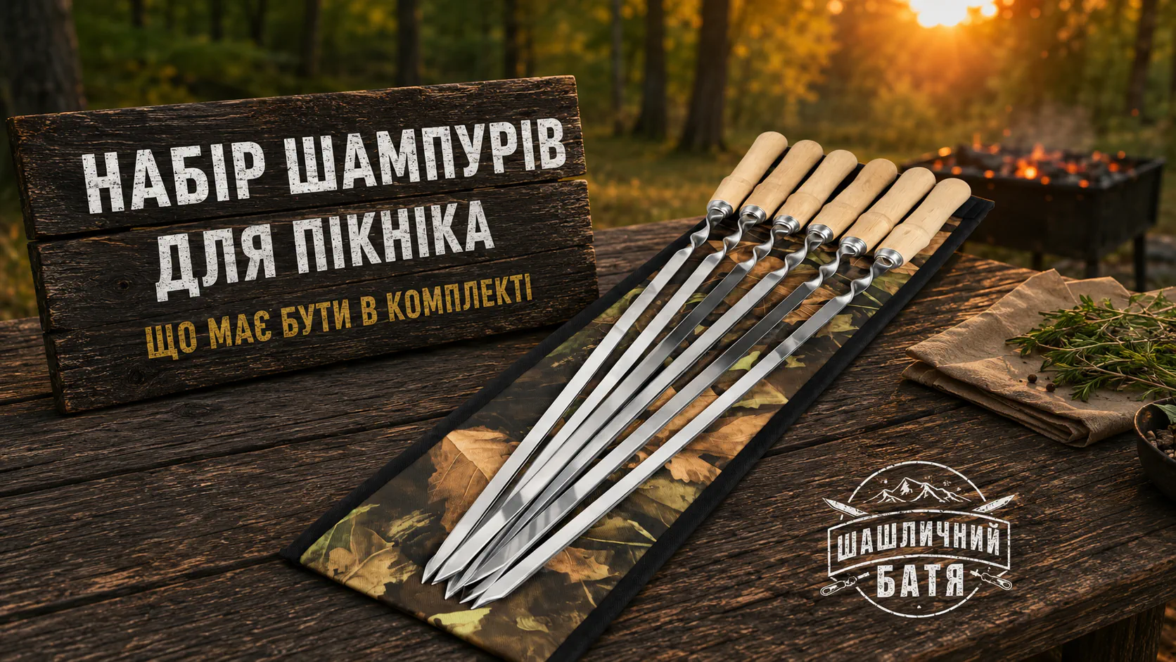 набори шампурів